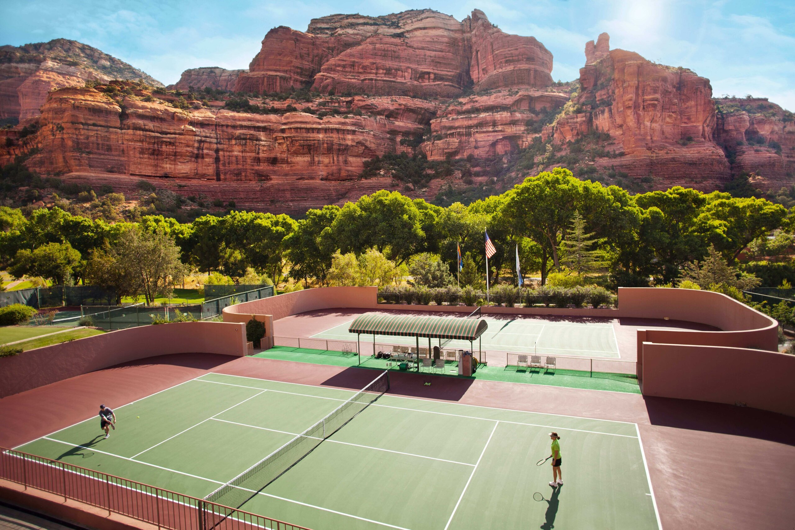 Tennis court background